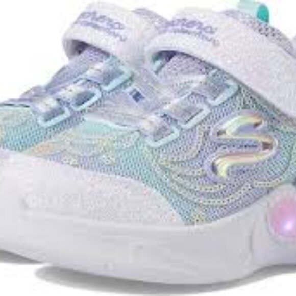 Skechers Size 8 toddler  White and Pink Sneakers with Chunky Soles - Picture 4 of 5